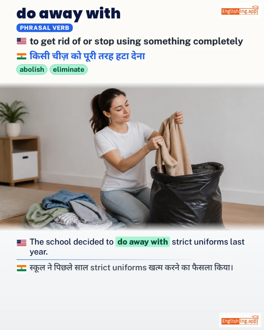 Do Away With: English expression meaning and example