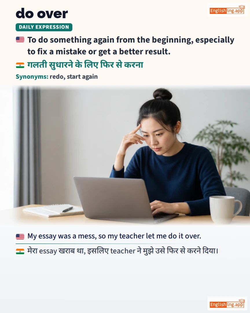 Do Over: English expression meaning and example