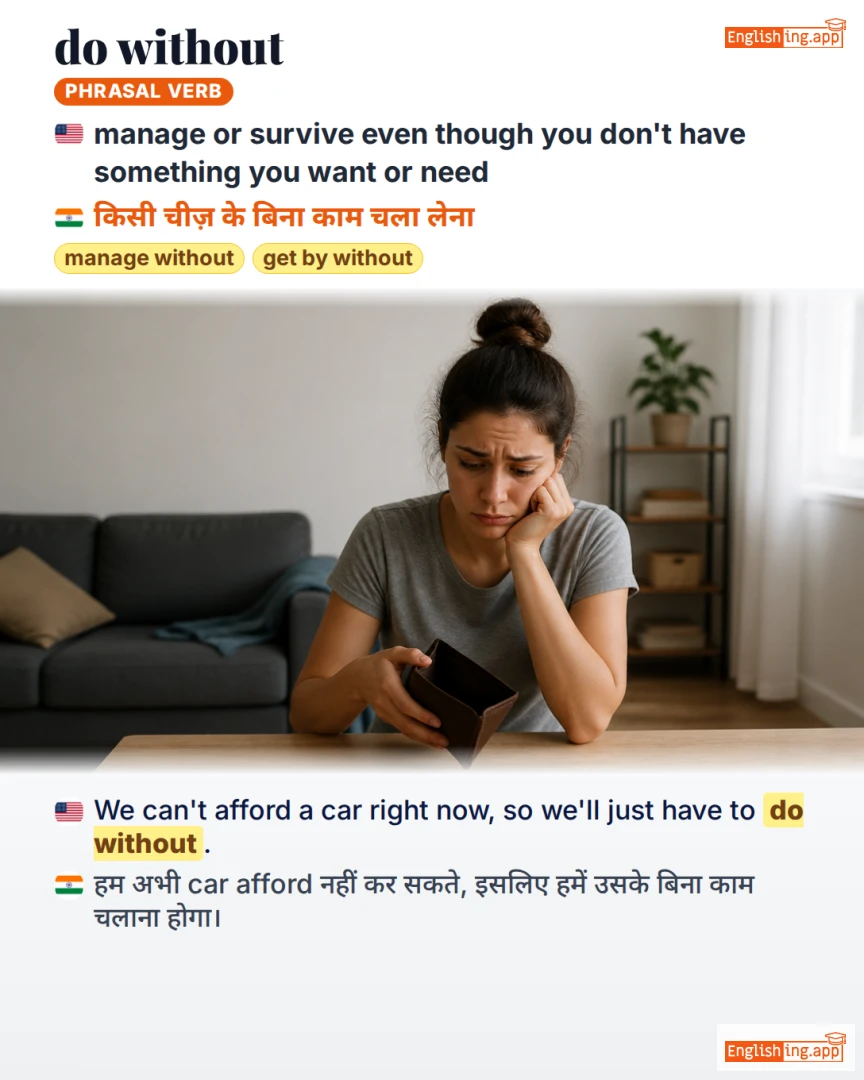 Do Without: English expression meaning and example