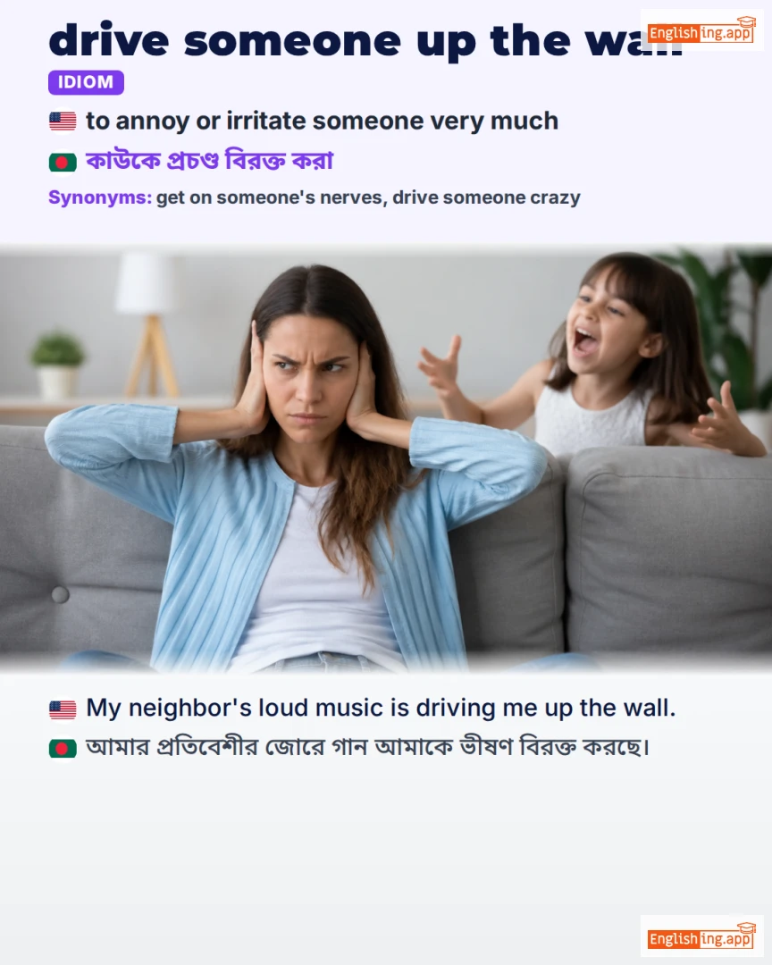 Drive Someone Up The Wall: English expression meaning and example