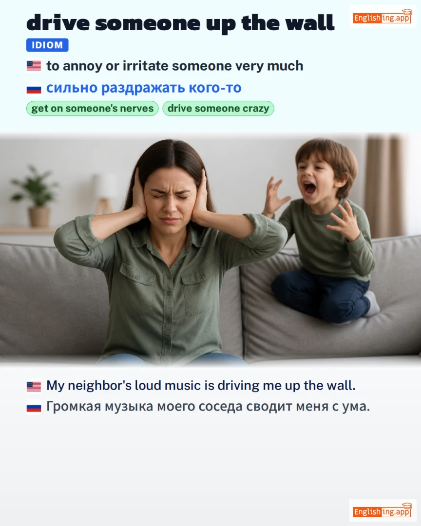 Drive Someone Up The Wall: English expression meaning and example