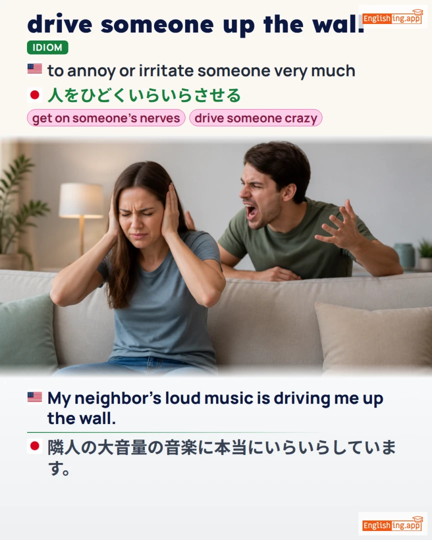 Drive Someone Up The Wall: English expression meaning and example