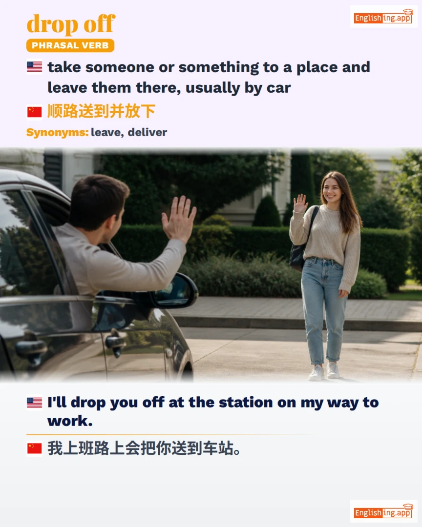 Drop Off: English expression meaning and example