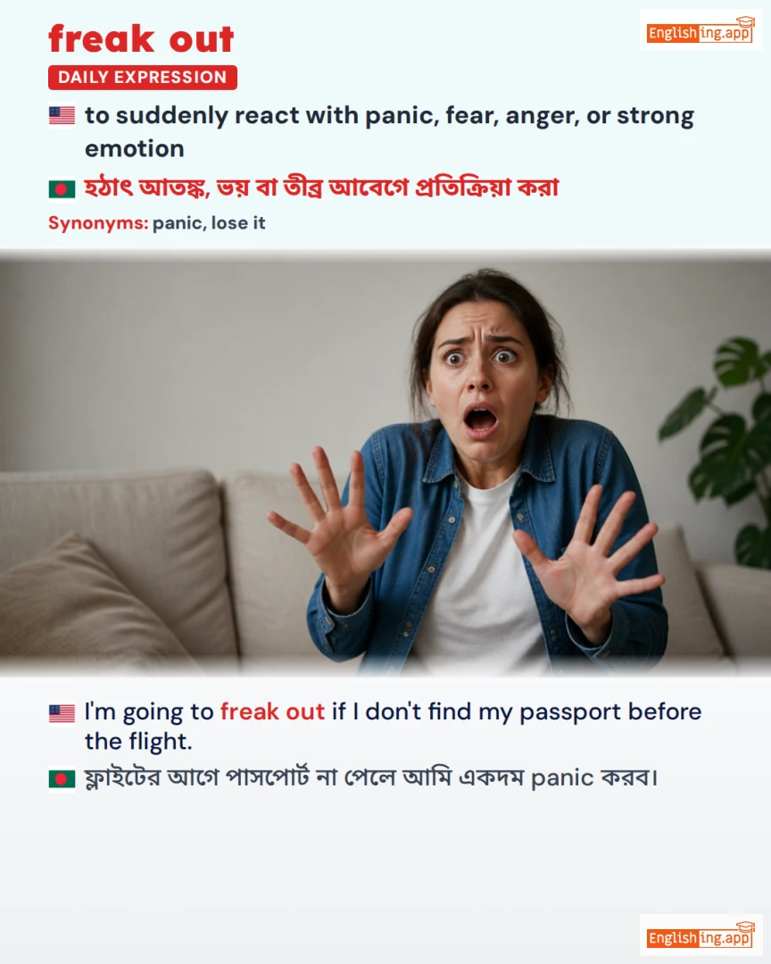Freak Out: English expression meaning and example