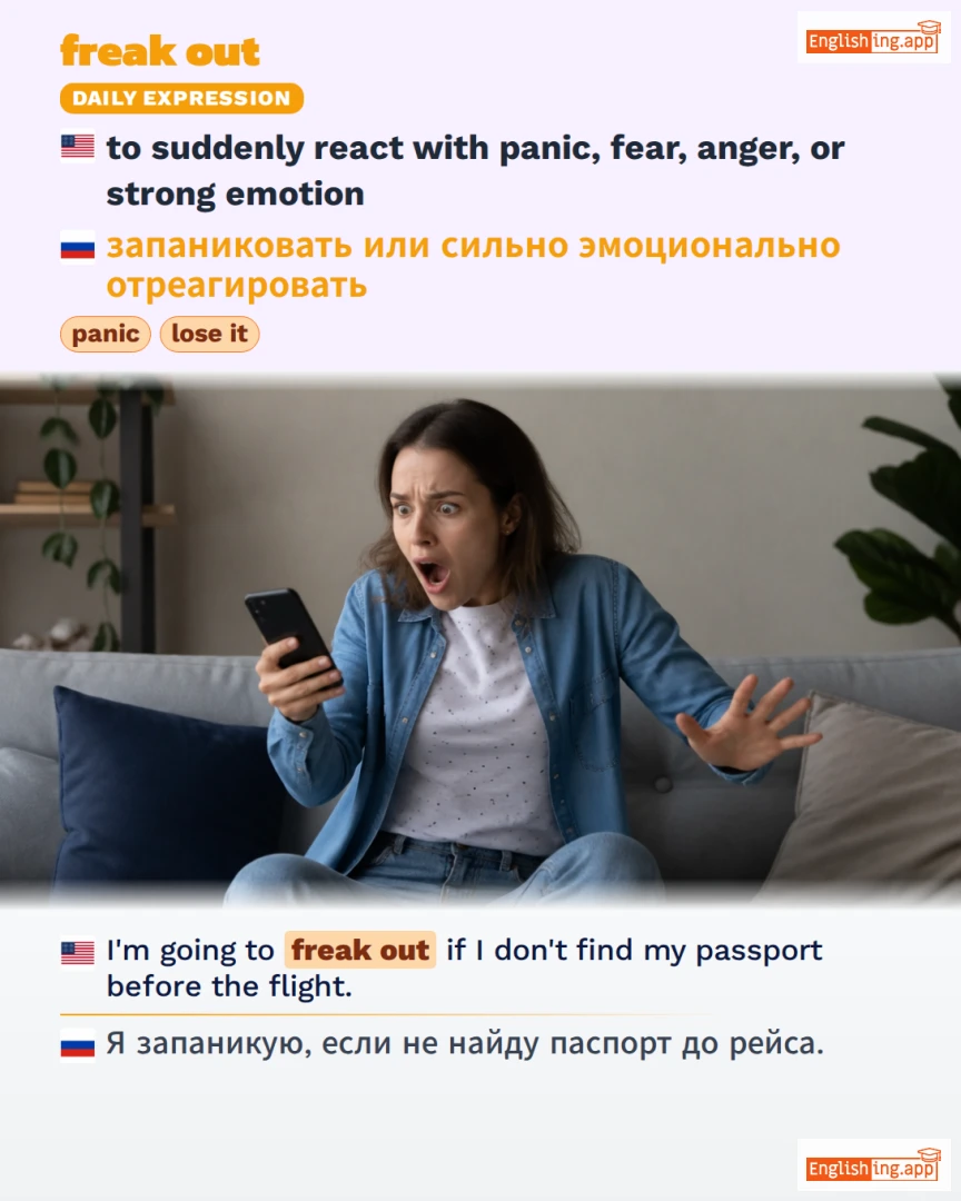Freak Out: English expression meaning and example