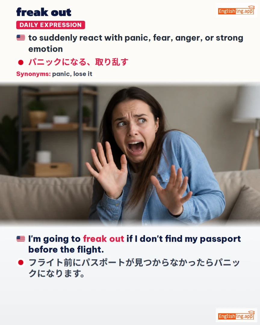 Freak Out: English expression meaning and example