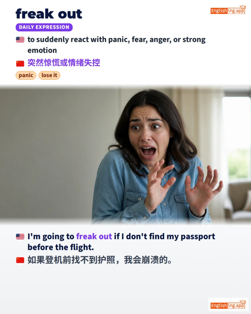 Freak Out: English expression meaning and example