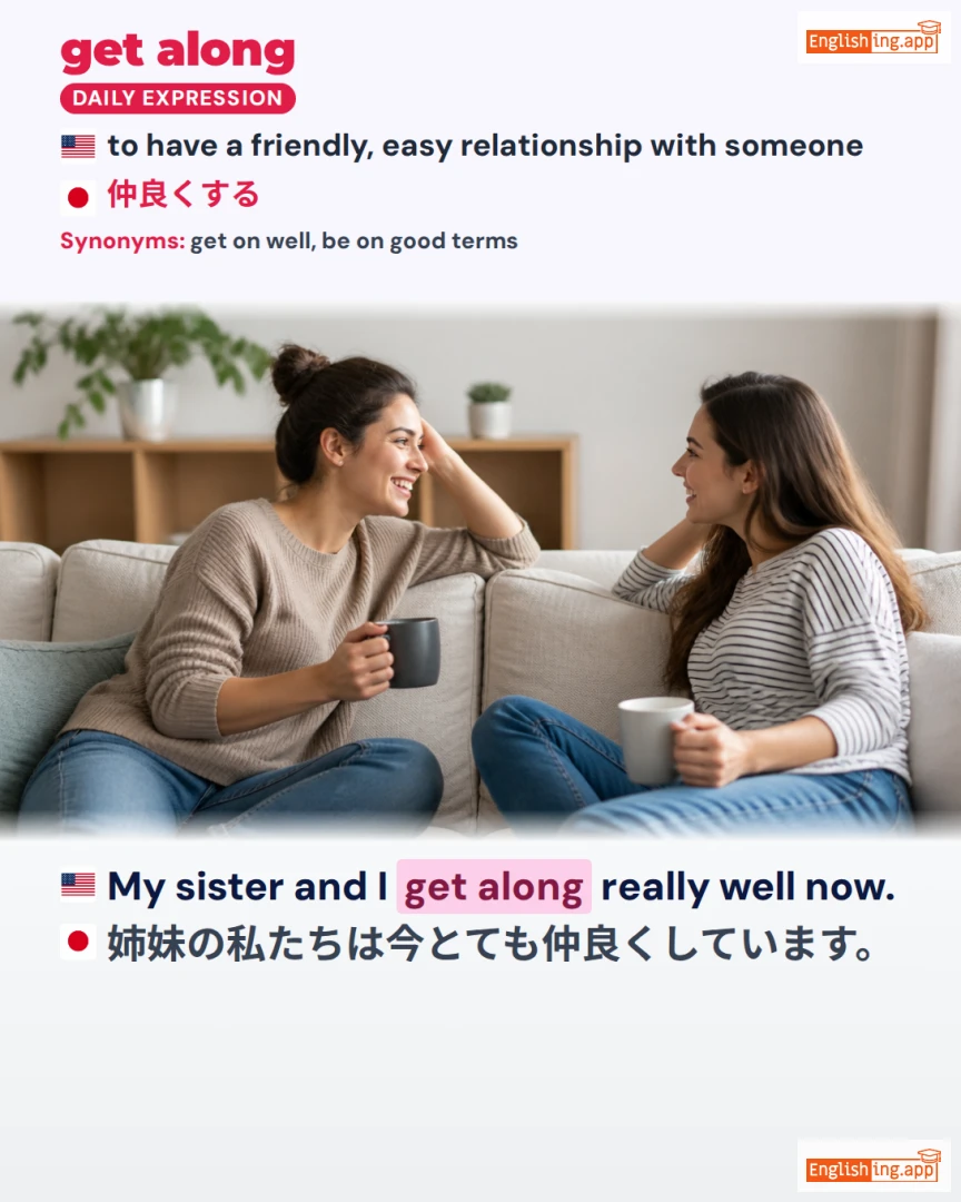 Get Along: English expression meaning and example