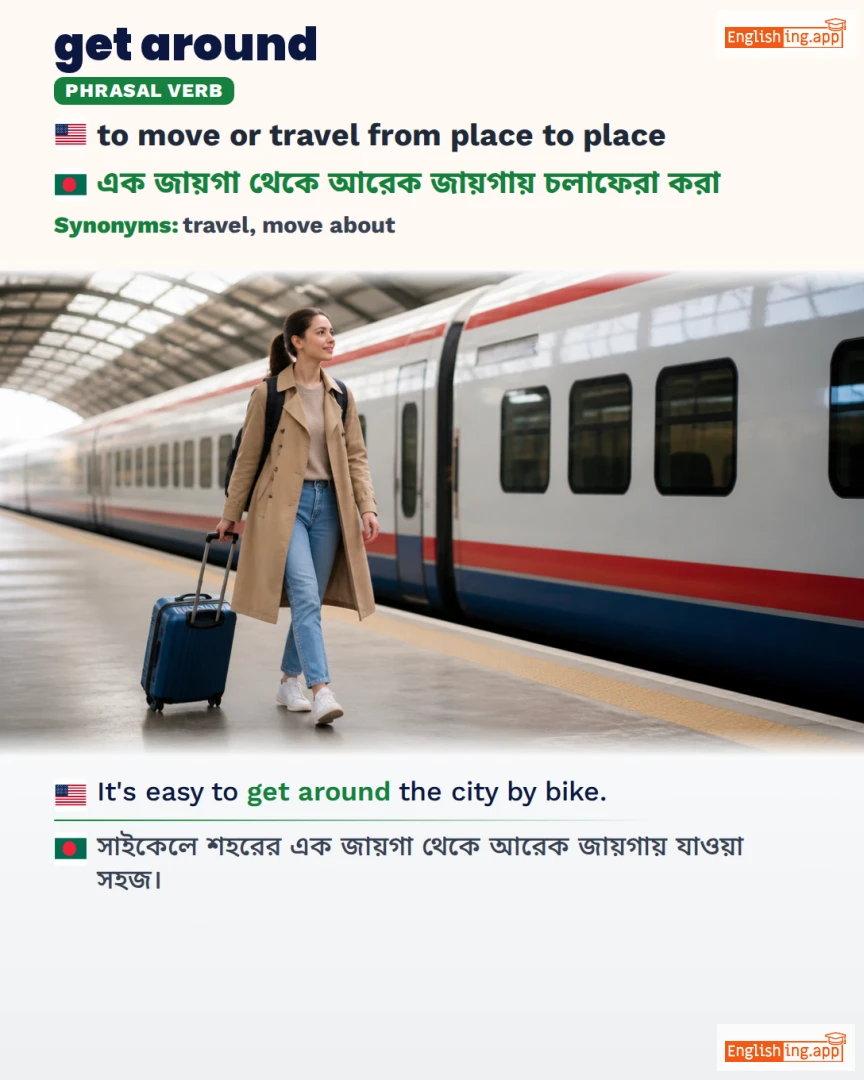 Get Around: English expression meaning and example