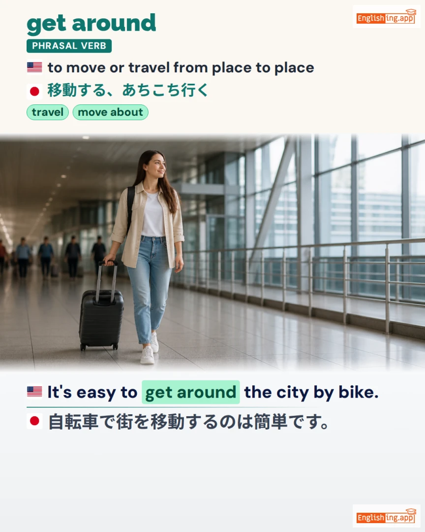 Get Around: English expression meaning and example