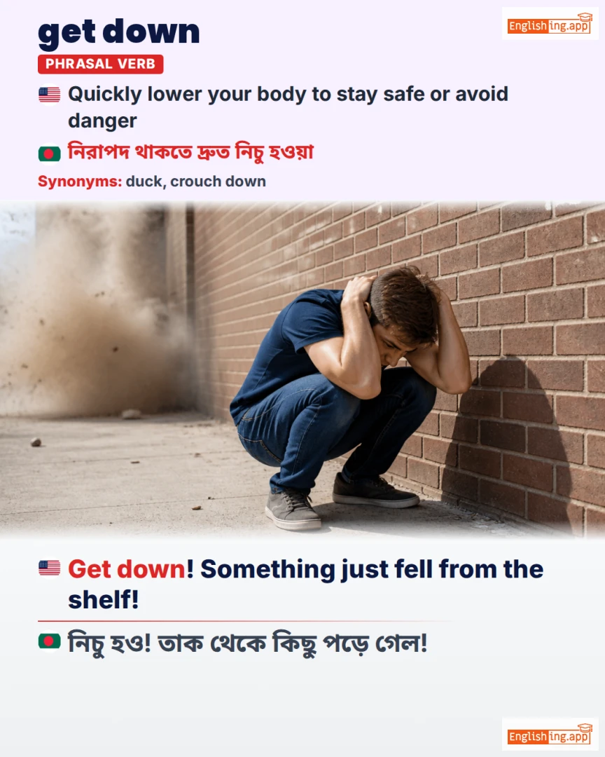 Get Down: English expression meaning and example