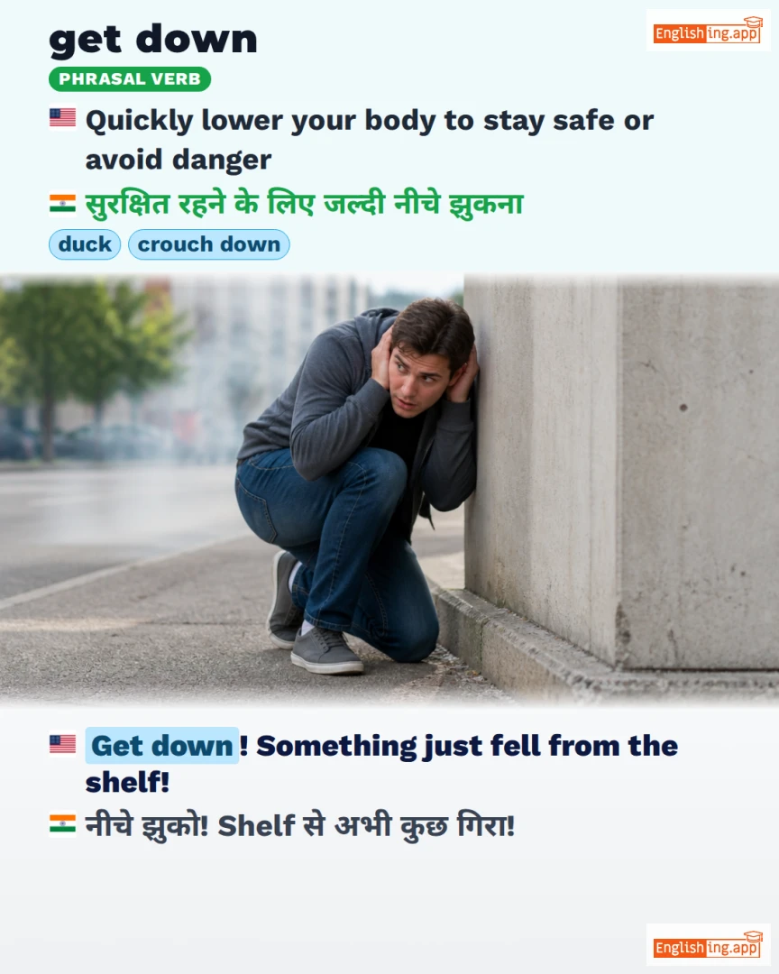 Get Down: English expression meaning and example