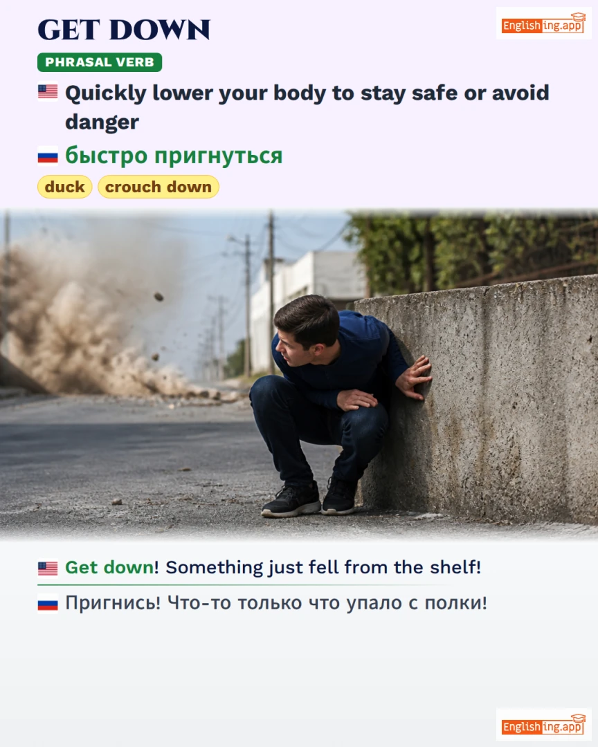 Get Down: English expression meaning and example