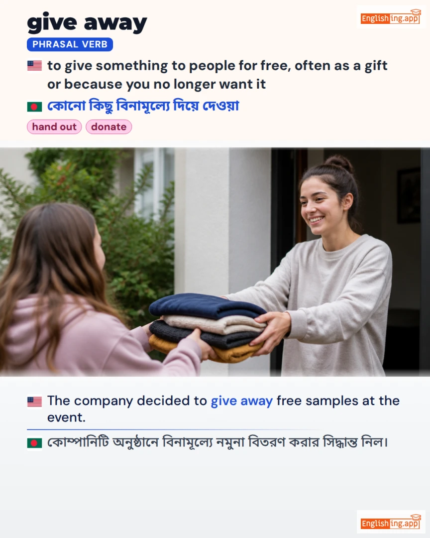 Give Away: English expression meaning and example
