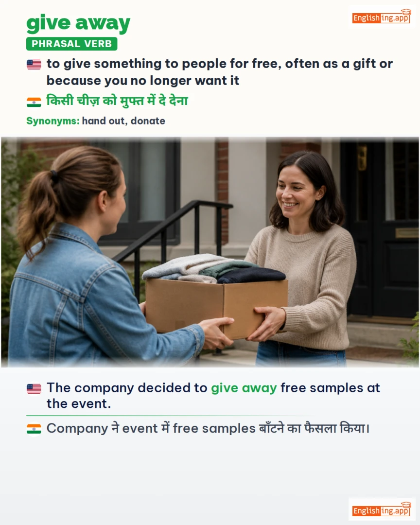 Give Away: English expression meaning and example