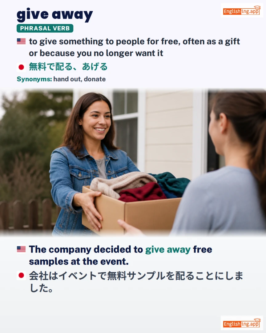 Give Away: English expression meaning and example