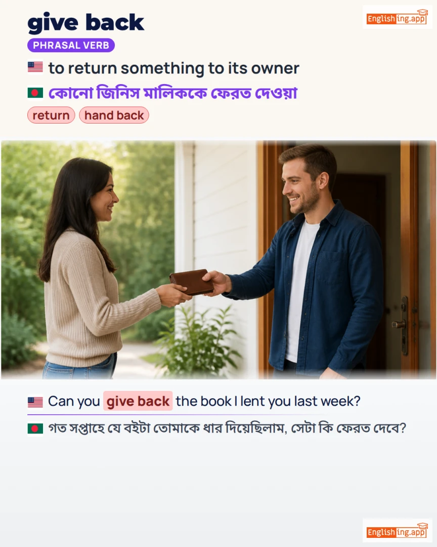 Give Back: English expression meaning and example