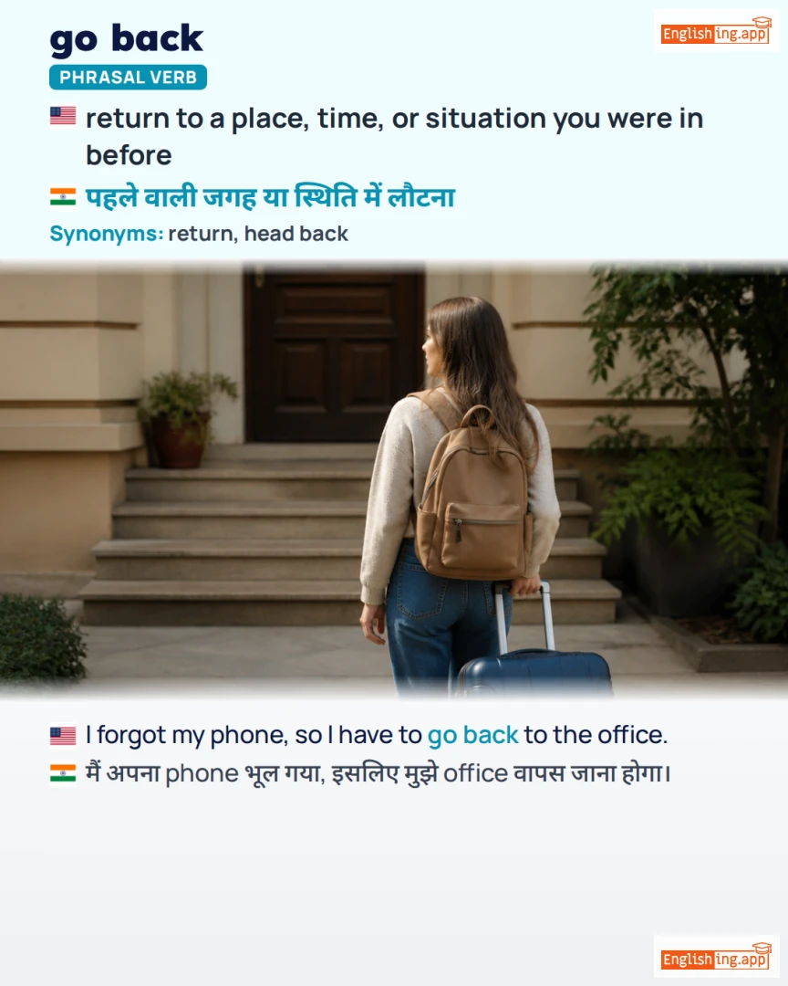 Go Back: English expression meaning and example