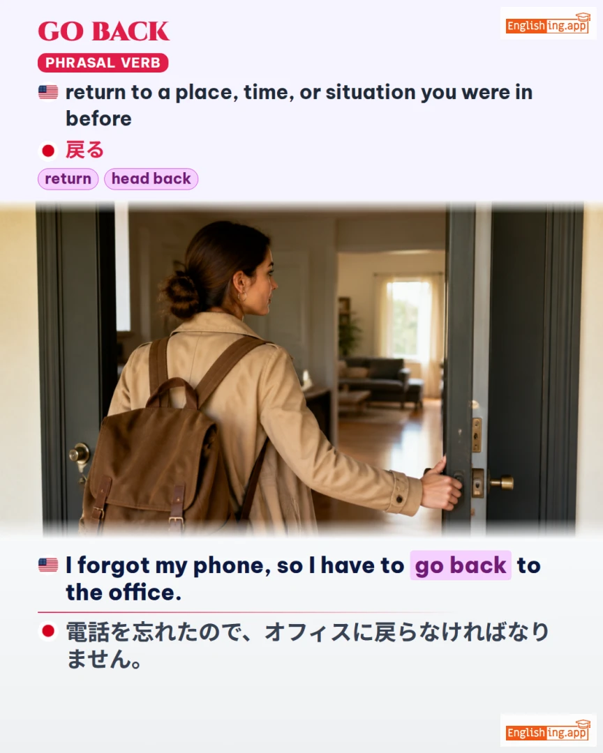 Go Back: English expression meaning and example