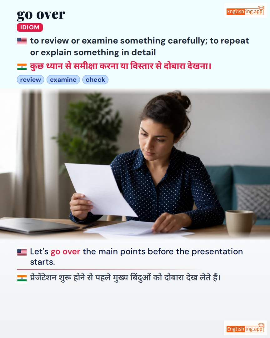 Go Over: English expression meaning and example