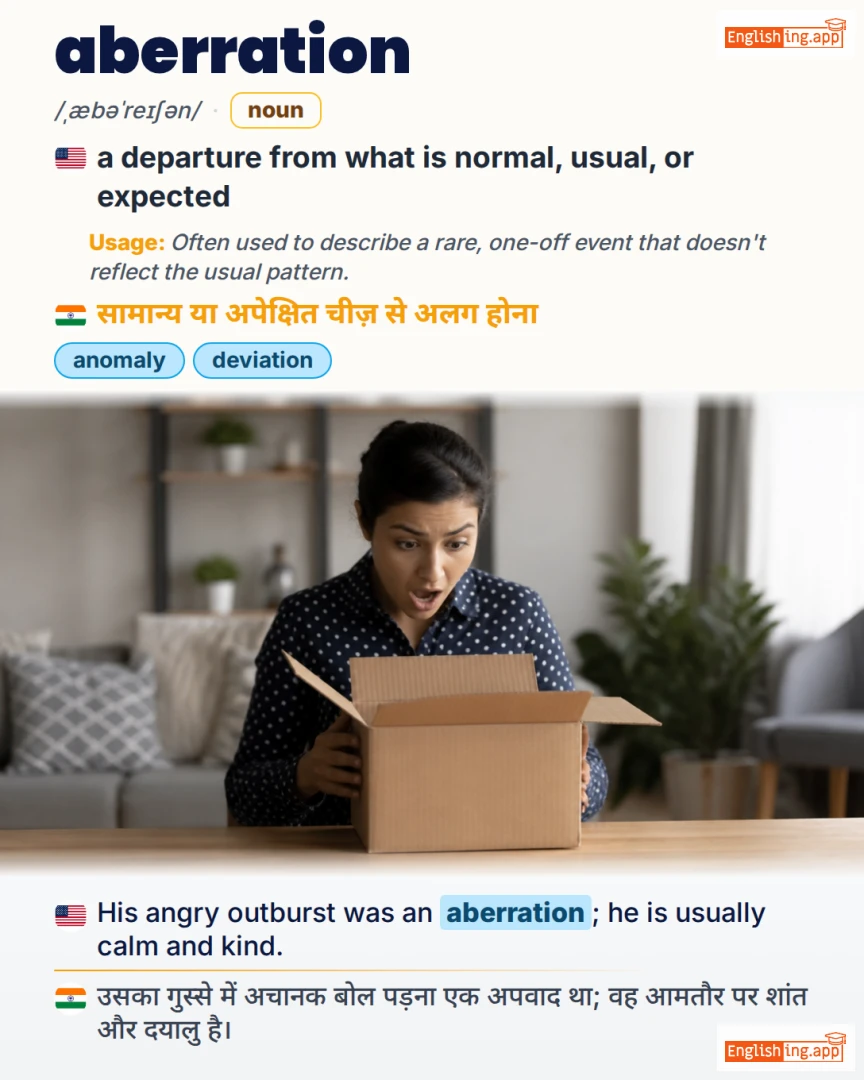 Aberration: English vocabulary meaning and example