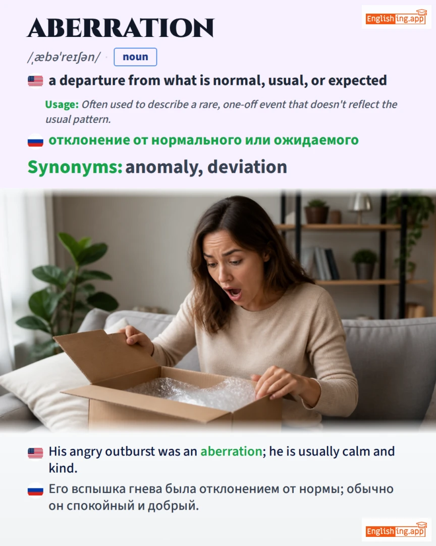 Aberration: English vocabulary meaning and example