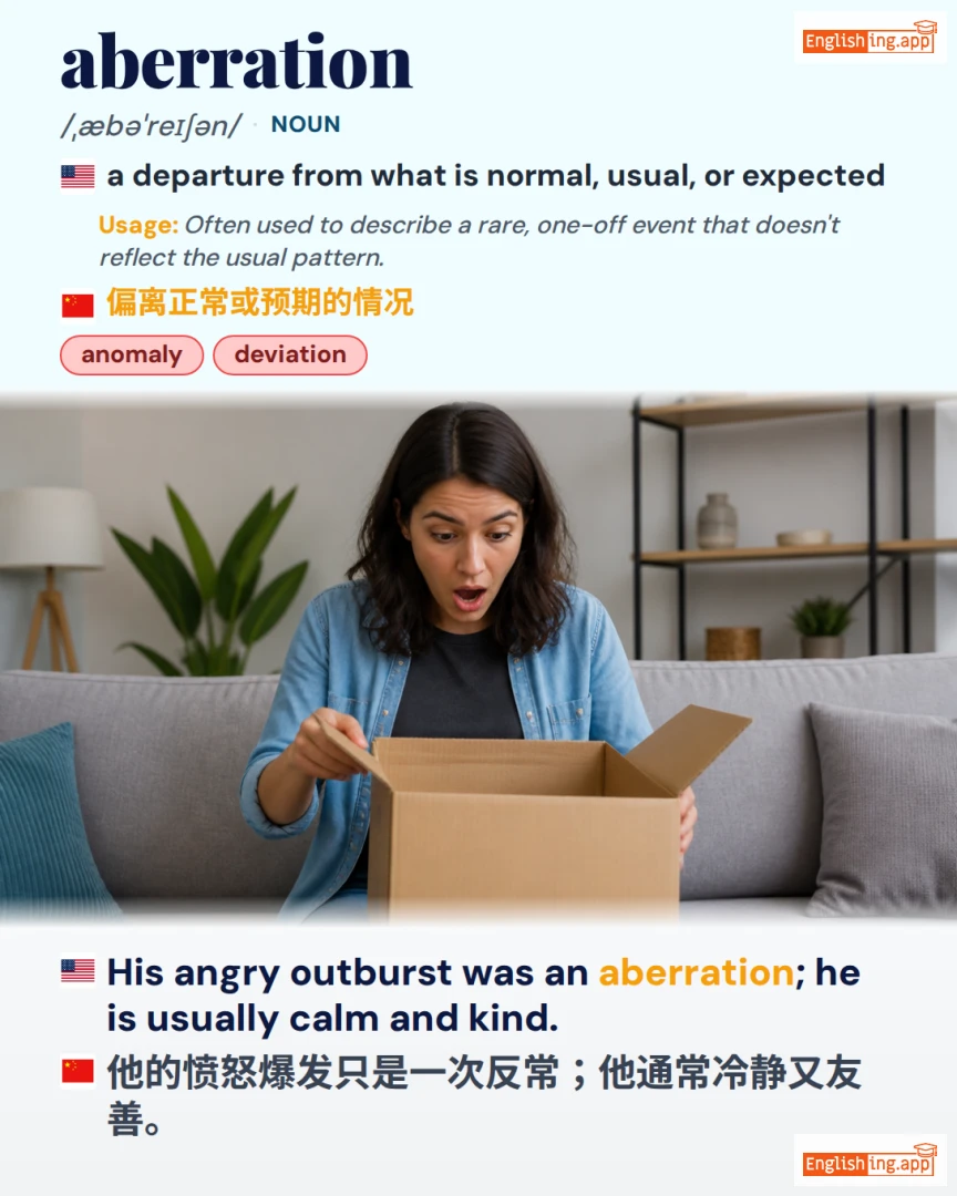 Aberration: English vocabulary meaning and example