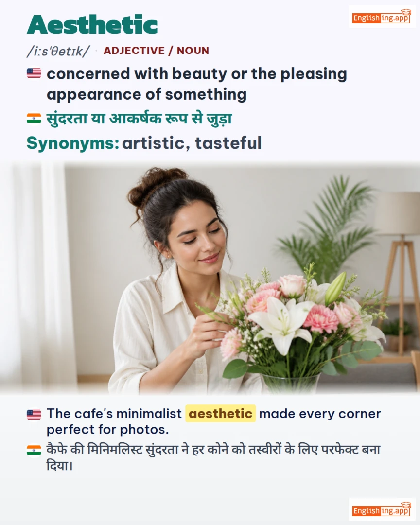 Aesthetic: English vocabulary meaning and example