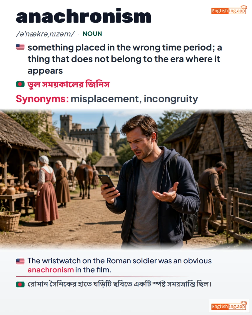 Anachronism: English vocabulary meaning and example