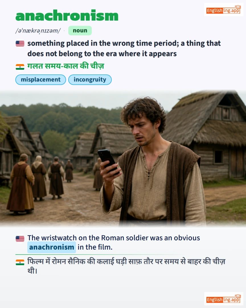 Anachronism: English vocabulary meaning and example