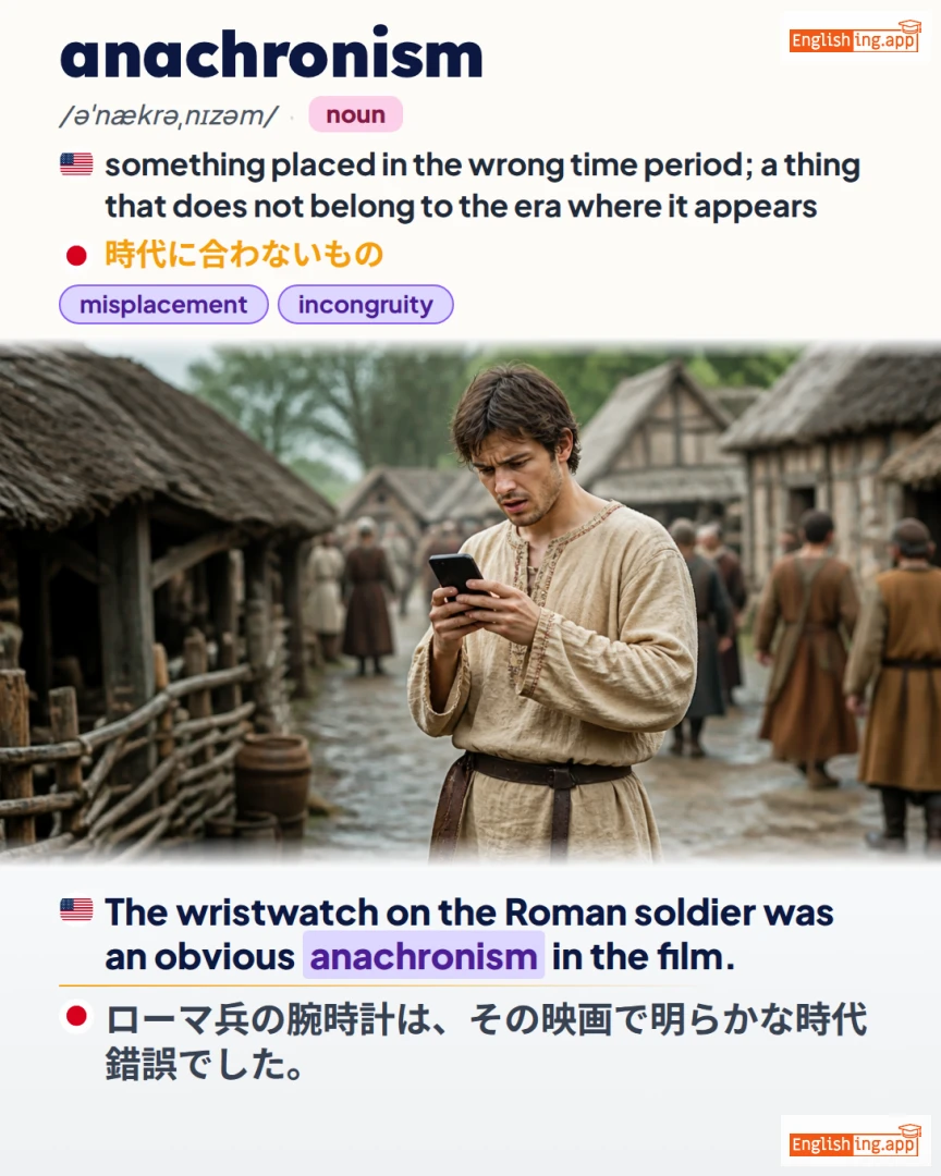 Anachronism: English vocabulary meaning and example