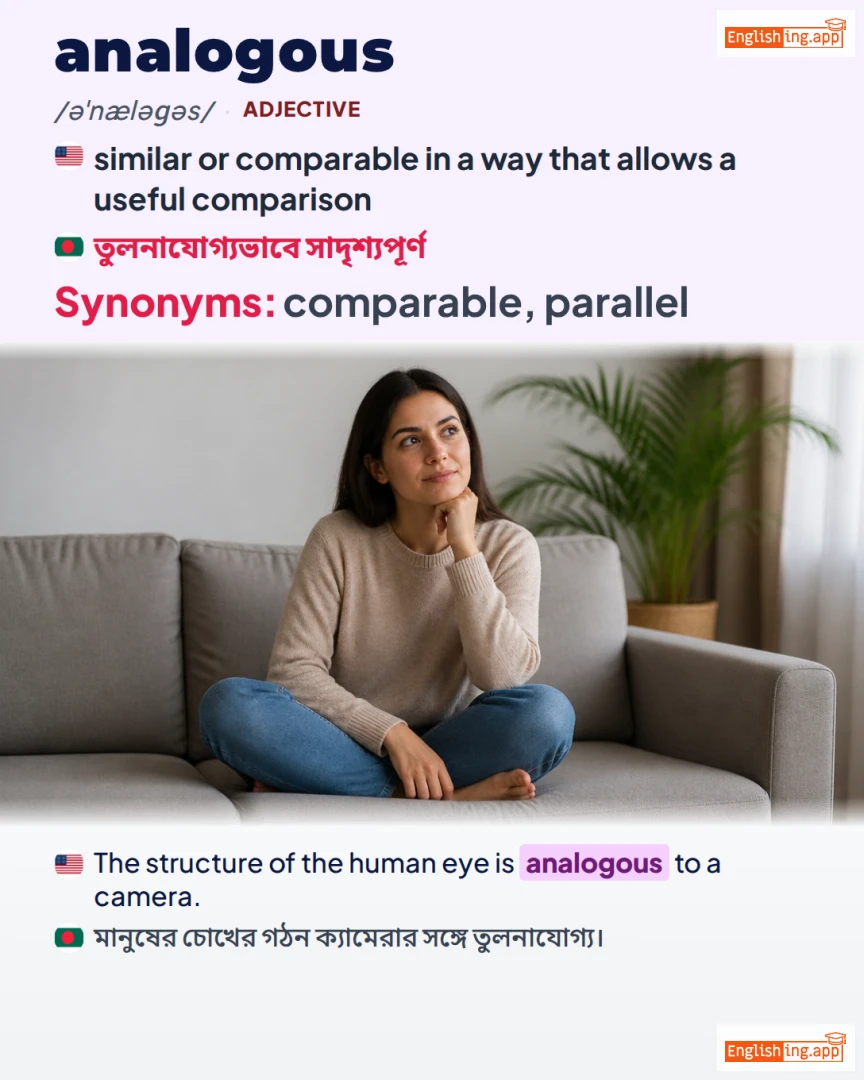 Analogous: English vocabulary meaning and example