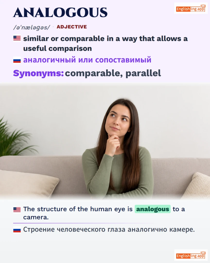 Analogous: English vocabulary meaning and example