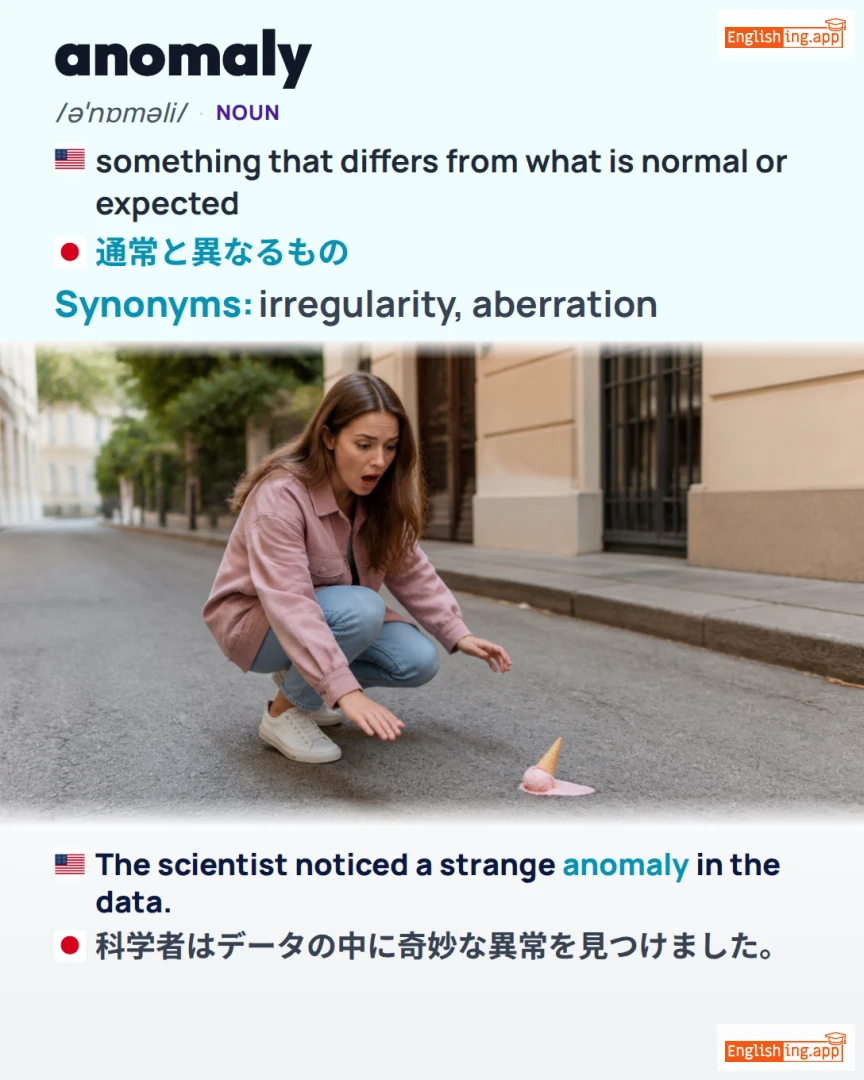 Anomaly: English vocabulary meaning and example