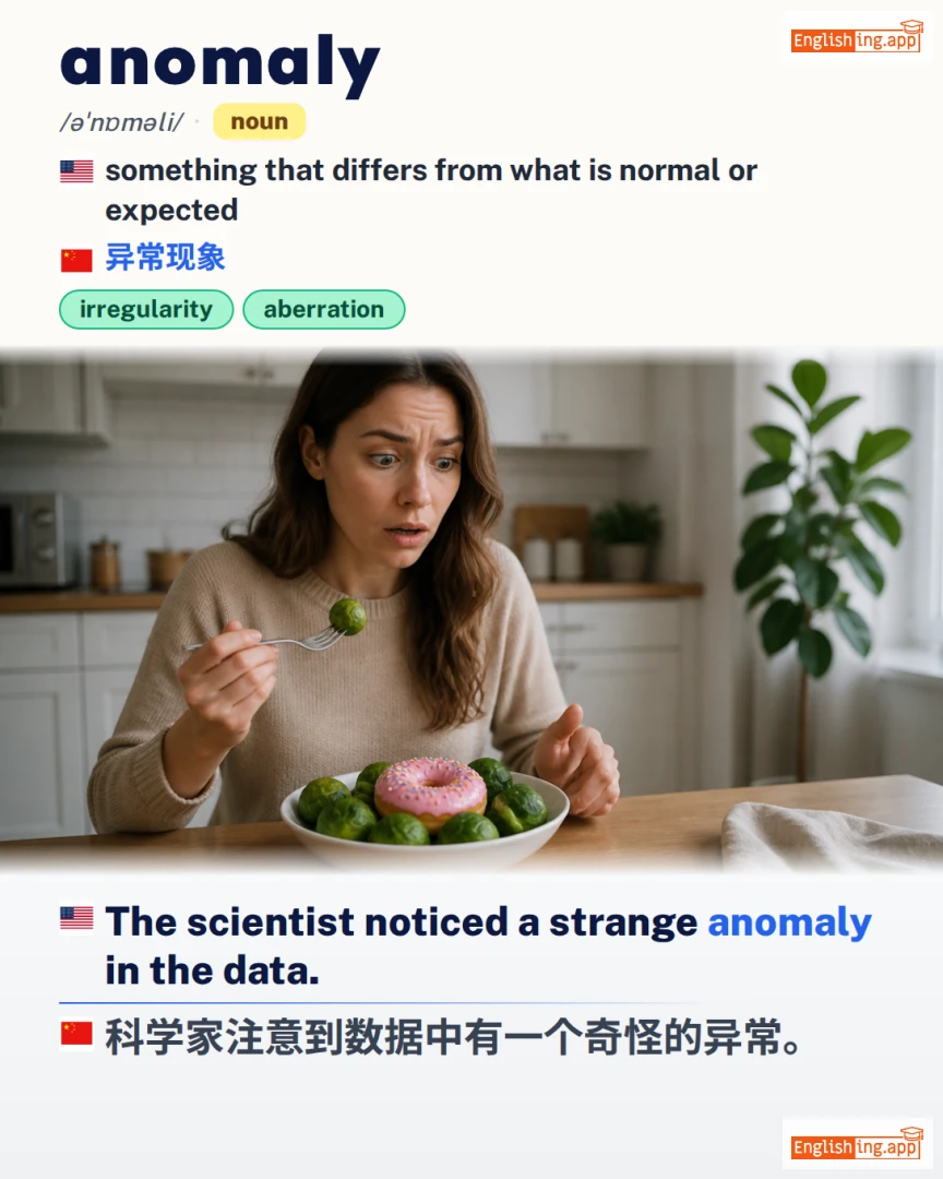 Anomaly: English vocabulary meaning and example