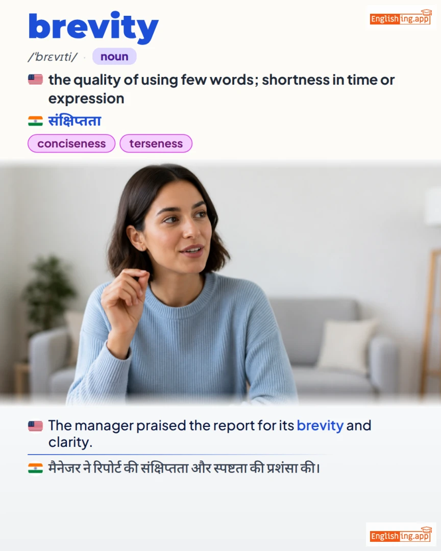 Brevity: English vocabulary meaning and example