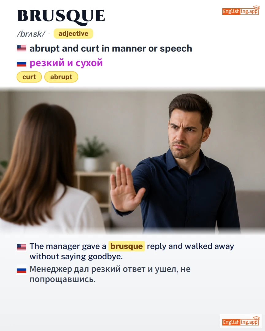 Brusque: English vocabulary meaning and example