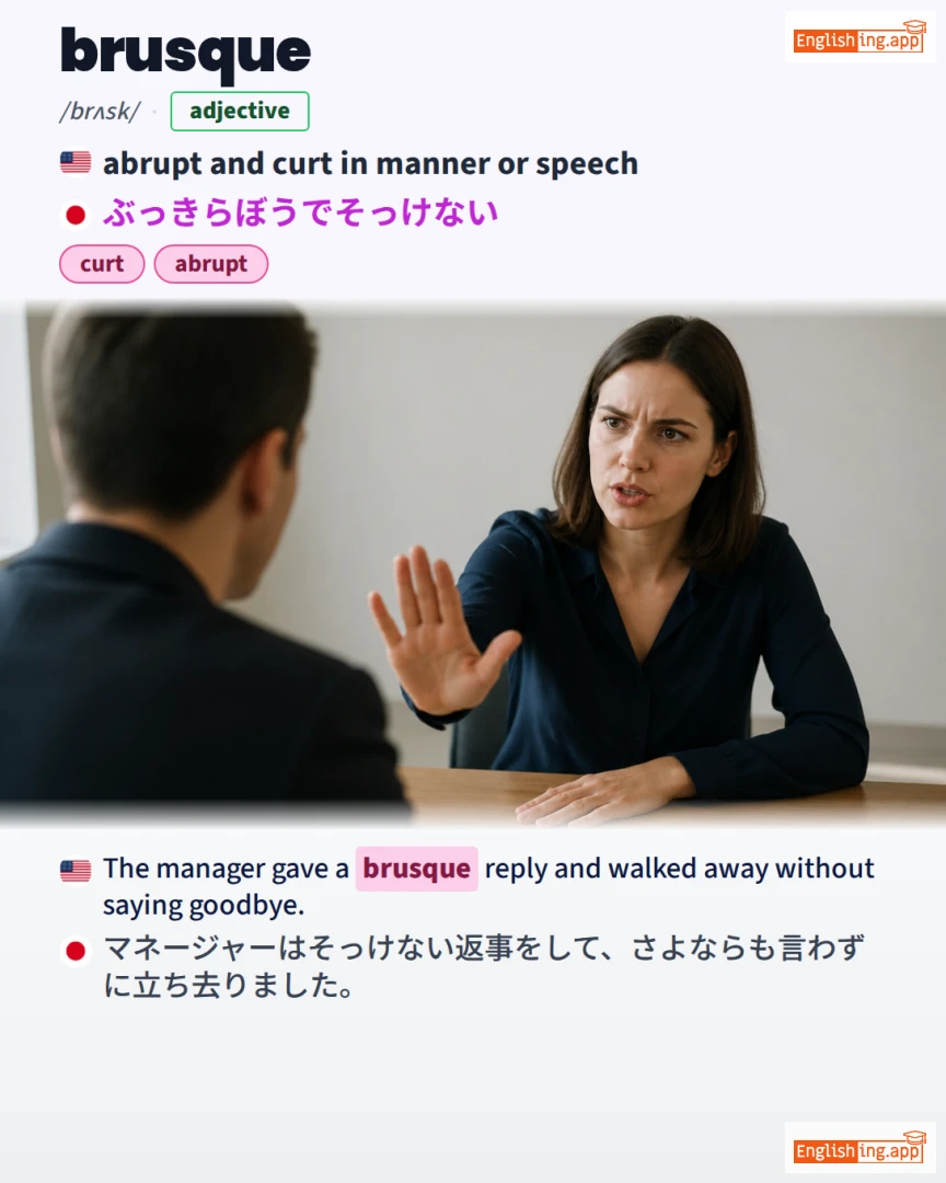 Brusque: English vocabulary meaning and example