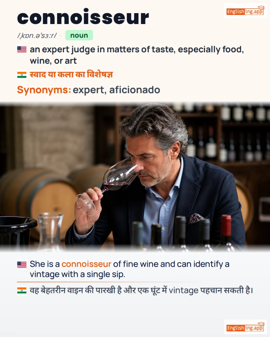 Connoisseur: English vocabulary meaning and example
