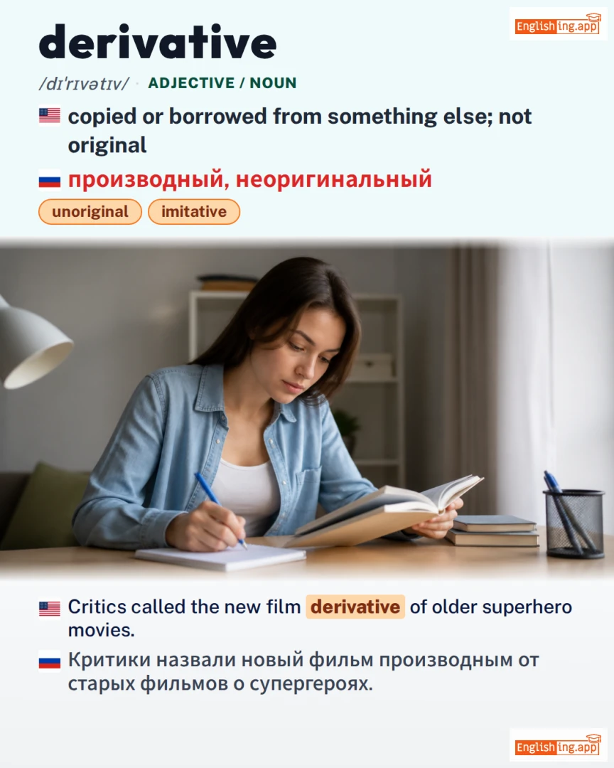 Derivative: English vocabulary meaning and example