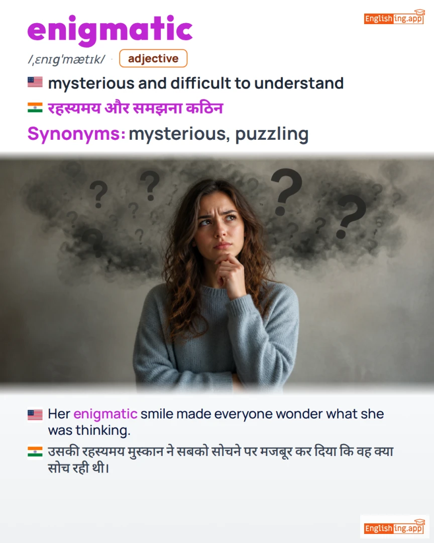 Enigmatic: English vocabulary meaning and example