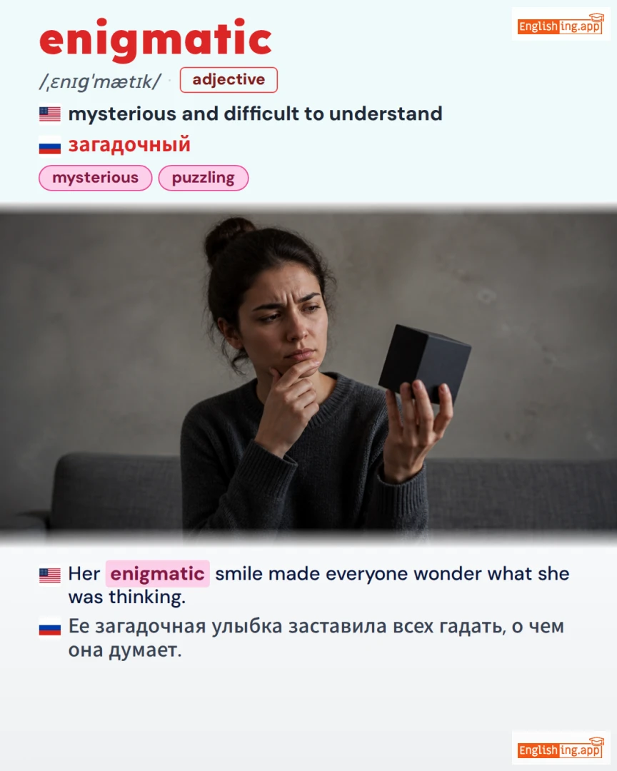 Enigmatic: English vocabulary meaning and example