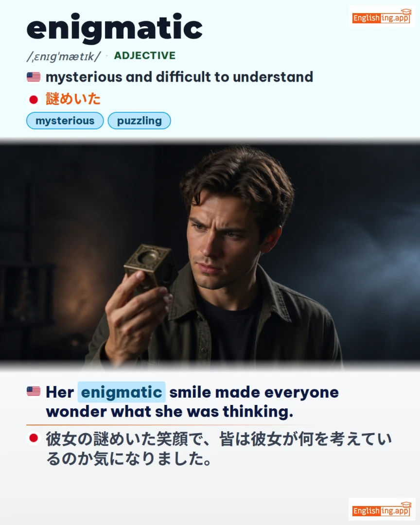 Enigmatic: English vocabulary meaning and example