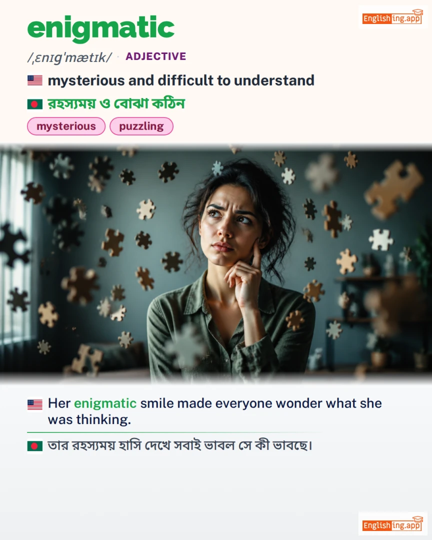 Enigmatic: English vocabulary meaning and example